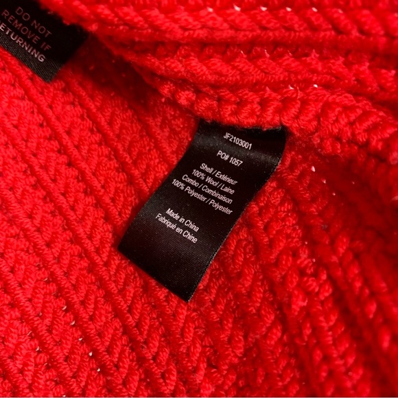 Jason WU Interlocked Wool Red Knit Pullover Sweater Size M - Picture 12 of 13